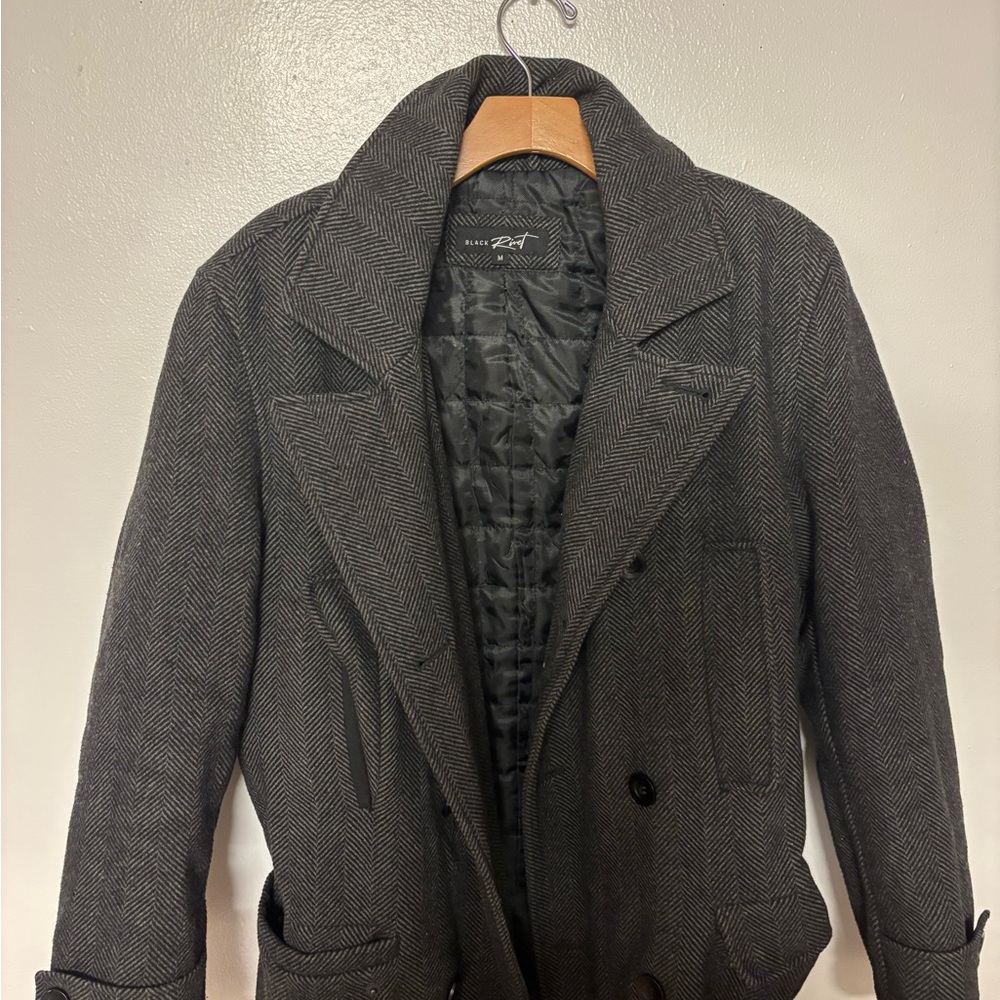 Men's Black Rivet Coat